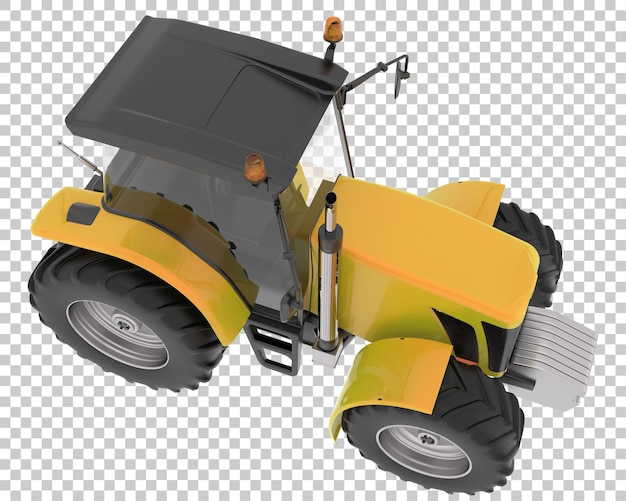 Big farming vehicle on transparent background 3d rendering illustration