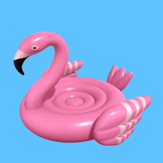 A big pink flamingo float