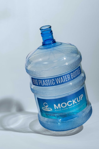 Big plastic water bottle mockup design