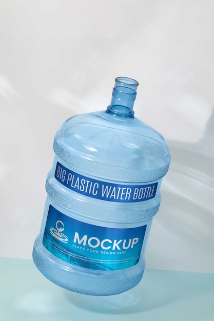 Big plastic water bottle mockup design