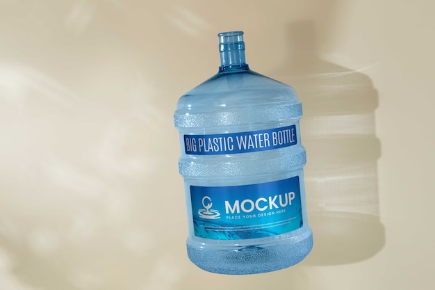 Big plastic water bottle mockup design