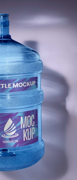 Big plastic water bottle mockup design