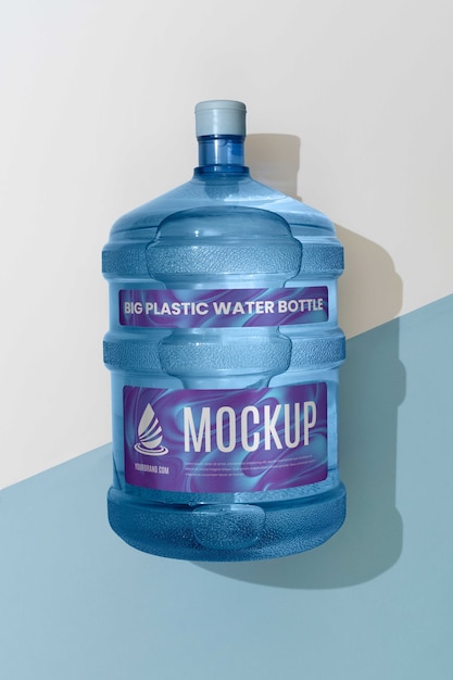 Big plastic water bottle mockup design