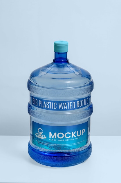 Big plastic water bottle mockup design