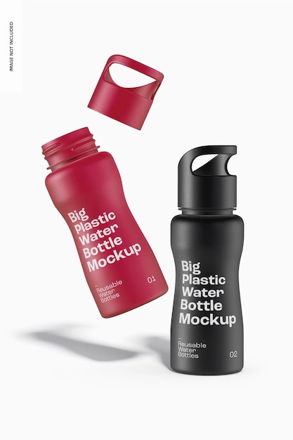 Big Plastic Water Bottles Mockup