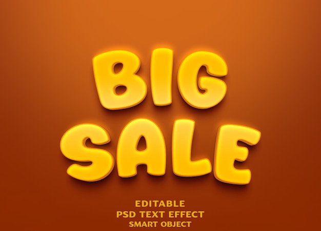 Big Sale 3d text effect design