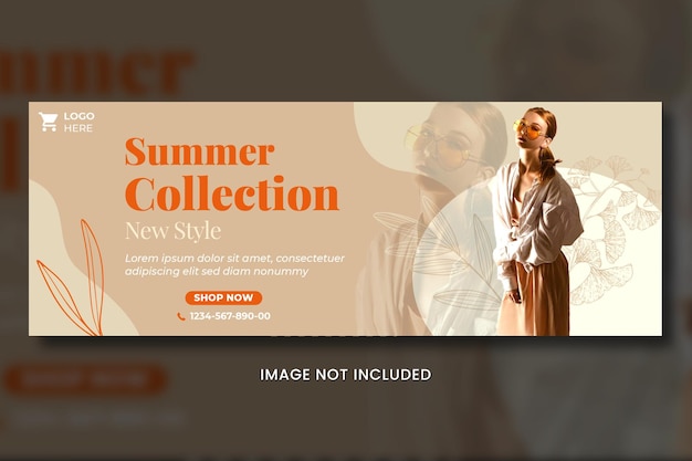 PSD big sale fashion facebook cover template