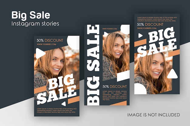 PSD big sale instagram stories template