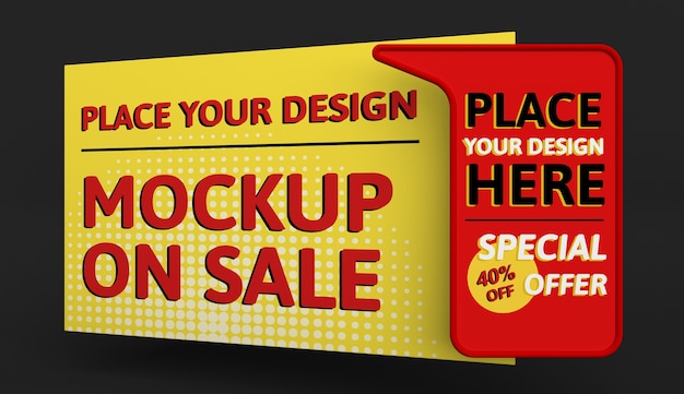 Big sale mock-up banners with special offer