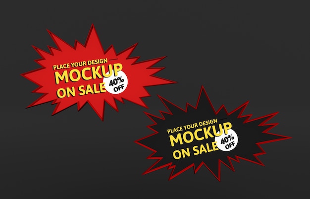 PSD big sale mock-up banners with special offer