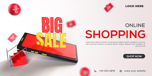 Big sale online shopping social media banner design