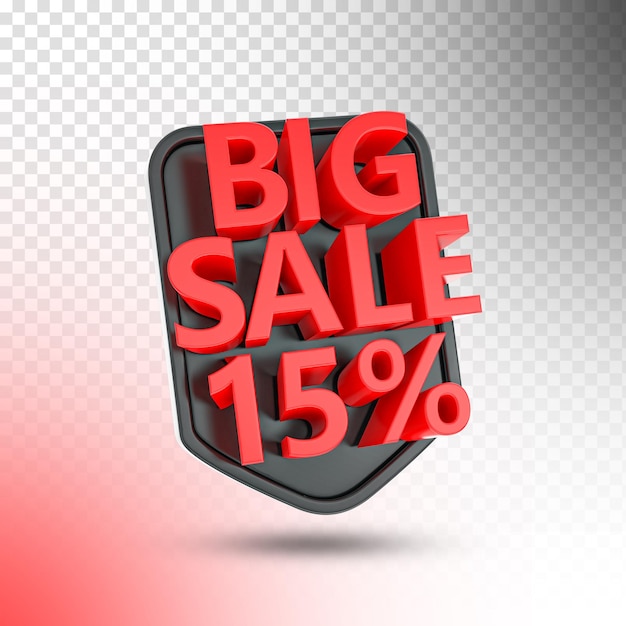 Big Sale Red With Black 3D Render