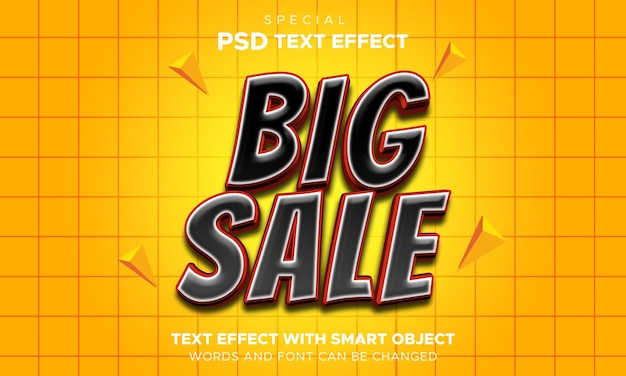 Big sale text effect template Smart object