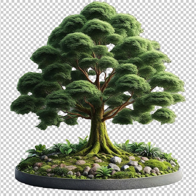 A big tree with white background