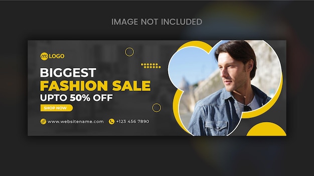 Biggest fashion sale banner template design