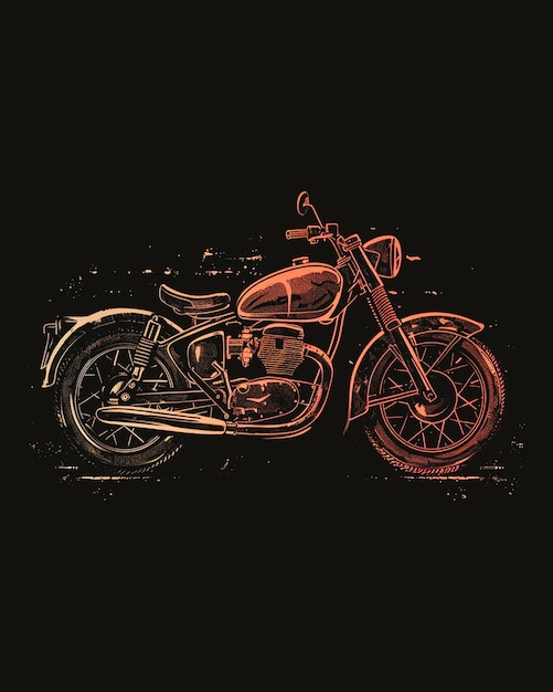 bike illustration t shirt design template