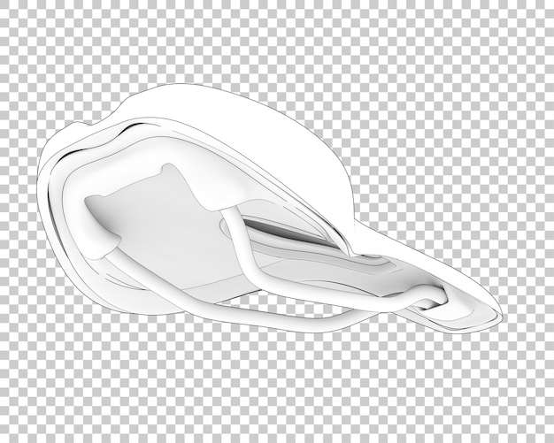 Bike saddle isolated on transparent background 3d rendering illustration