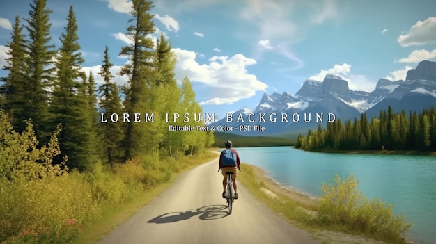 PSD biking in nature scenic bicycle trip along the alpine route maligne lake road