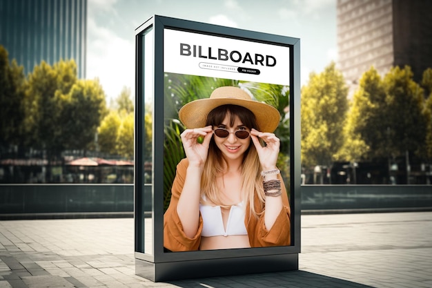 Billboard advertises the billboards in the city.