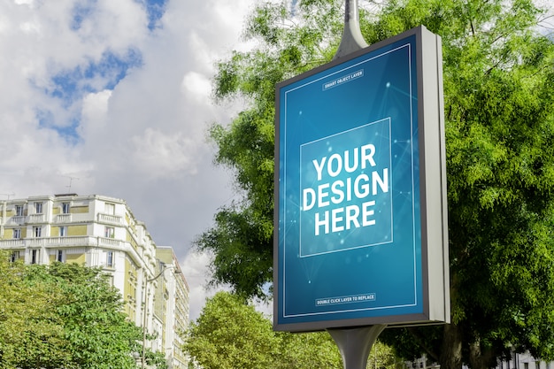 Billboard in a city mockup