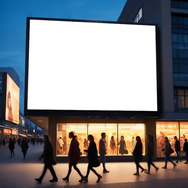 billboard on the city street