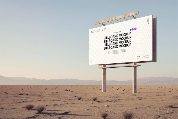 PSD billboard mockup on a highway for advertisement