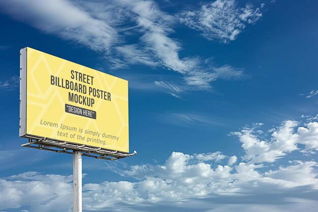 Billboard mockup with a building in the background