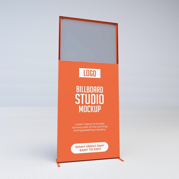 Billboard studio stand display mockup