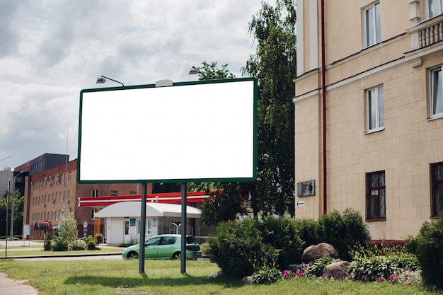 Billboard with blank surface for advertising