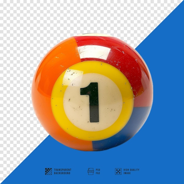 a billiard ball that has the number 1