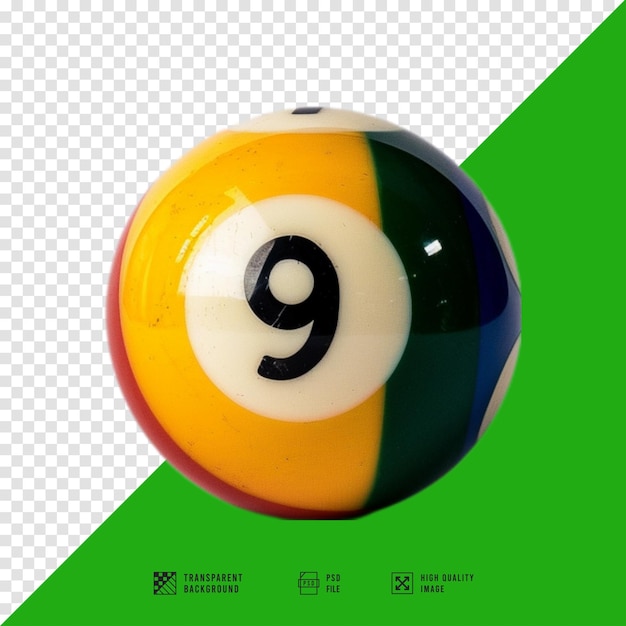 a billiard ball that has the number 9