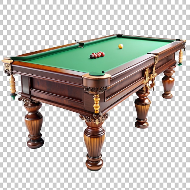 billiard tablem vintage on transparent background