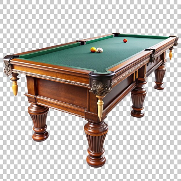 billiard tablem vintage on transparent background