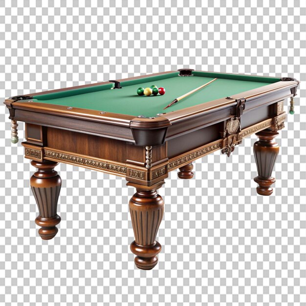 billiard tablem vintage on transparent background