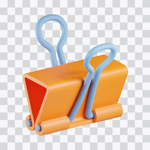 Binder clip 3D Icon