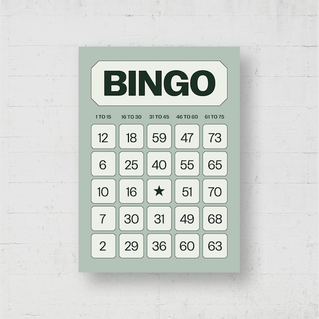 Bingo Card Template V3 in Photoshop PSD