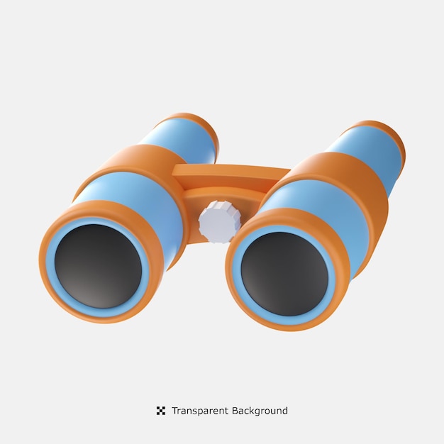 Binoculars 3d icon illustration