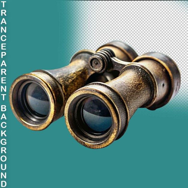 Binoculars on transparent background