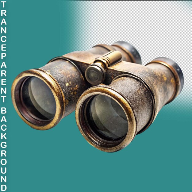 Binoculars on transparent background