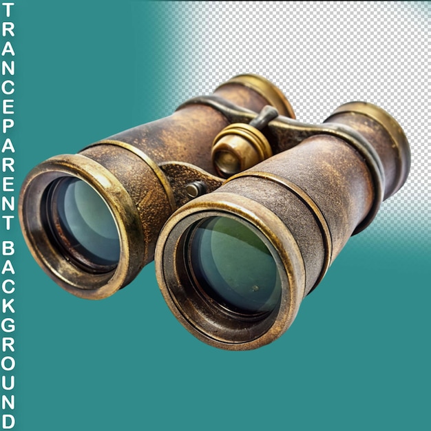 Binoculars on transparent background