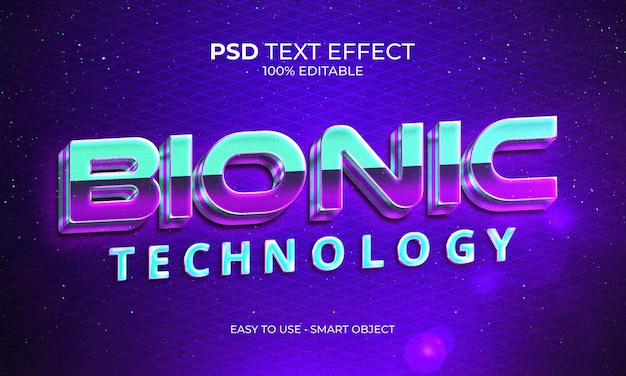 BIONIC TECHNOLOGY TEXT EFFECT