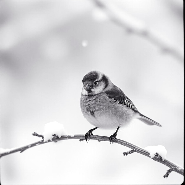 PSD a bird is perched on a branch with a nice background