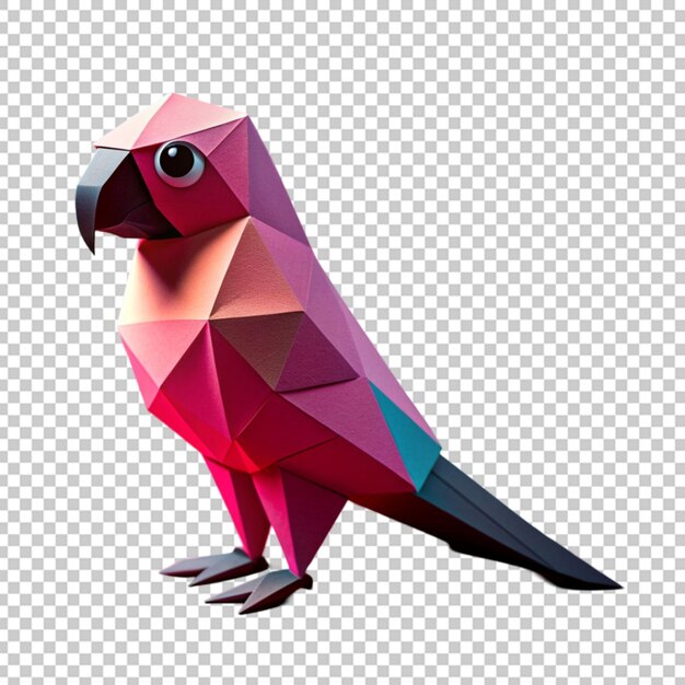 Bird origami colorful vibrant bird design