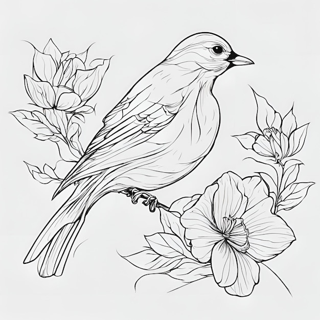 PSD bird outline image for kids coloring page pictures images and photos with white background