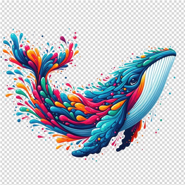 a bird with a fish on its tail is drawn with water and bubbles