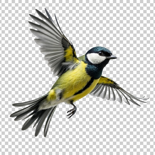 PSD a bird with a yellow head and tail is shown in the picture