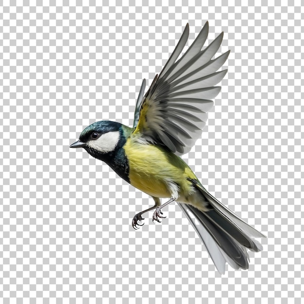 PSD a bird with a yellow head and tail is shown in the picture