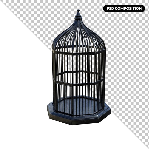 birdcage isolated 3d