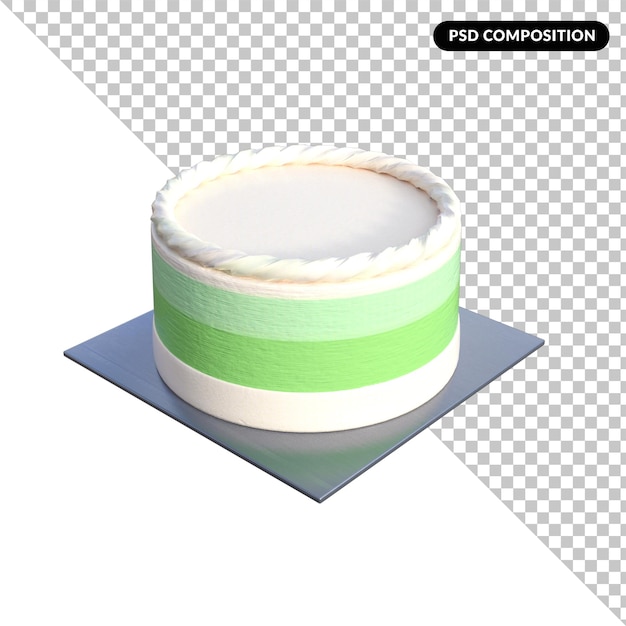 PSD birthday cake isolated 3d