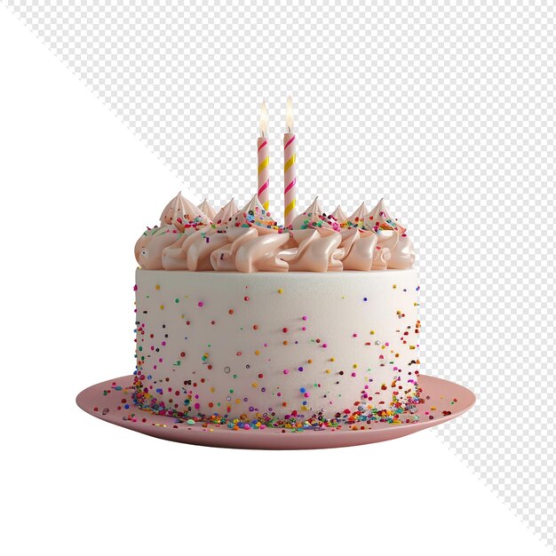 Birthday Cake with Two Candles